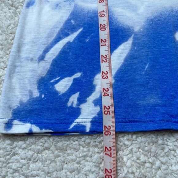 Americana Scream Red White Blue Bleached Tee Large - Picture 6 of 7